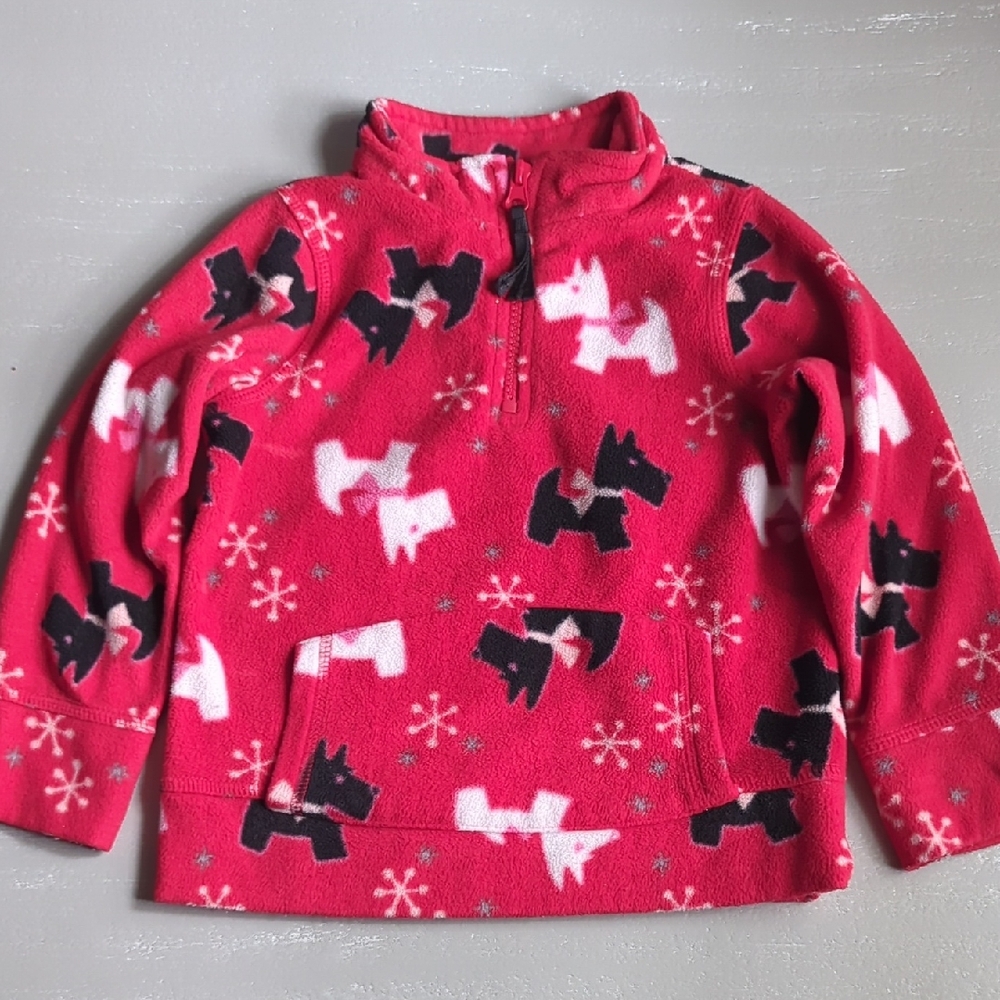 Kids Scottie‎ Dog Fleece 1/4 Zip Size 4